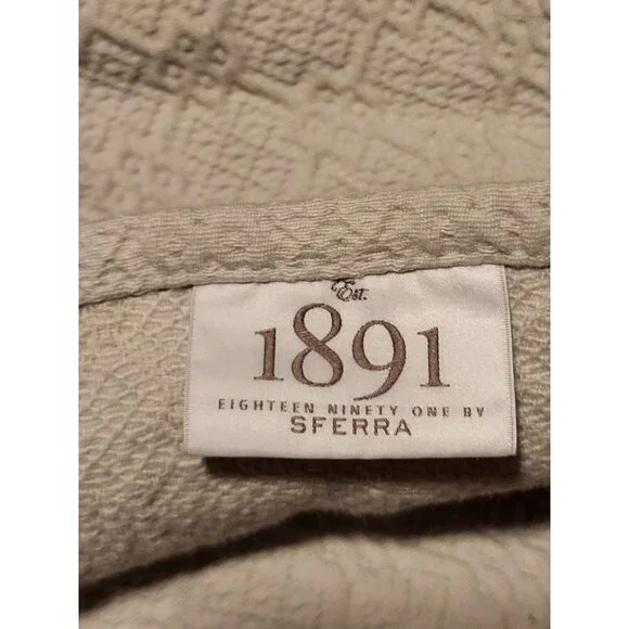 1891‎ SFERRA Gray Matlesse Textured Portugal Cotton King Pillow Shams